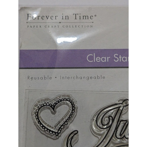 Forever in Time Clear Cling Rubber Stamp Wedding Day Bliss Just Married Craft - Picture 6 of 6